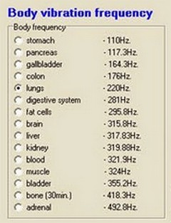 sonothérapie fréquences organes